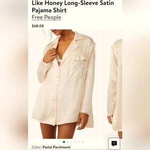 Free People Like Honey Satin Pajama top